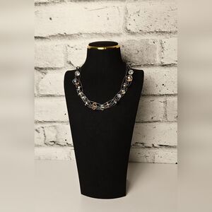 Multi-Strand Illusion Necklace w/ Faceted Crystal Beads
